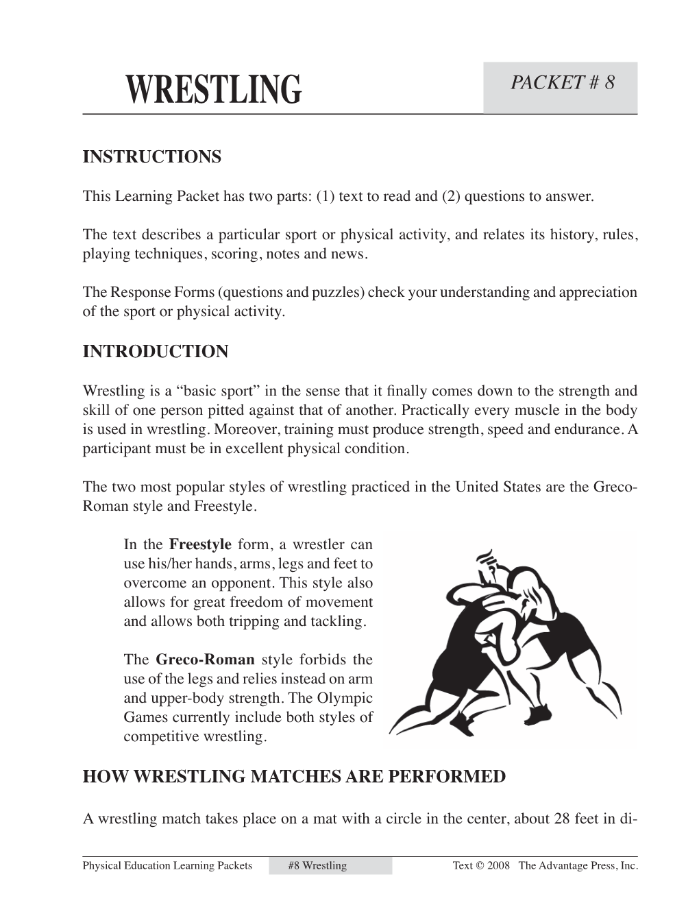 Wrestling Packet # 8