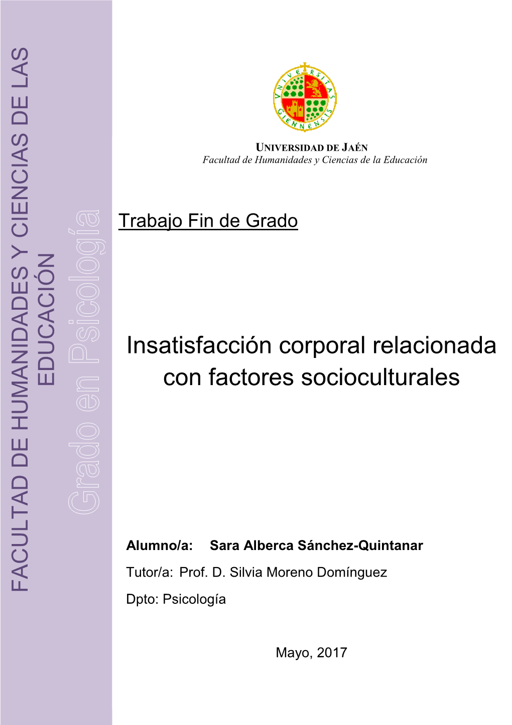 Insatisfacción Corporal Relacionada Con Factores Socioculturales