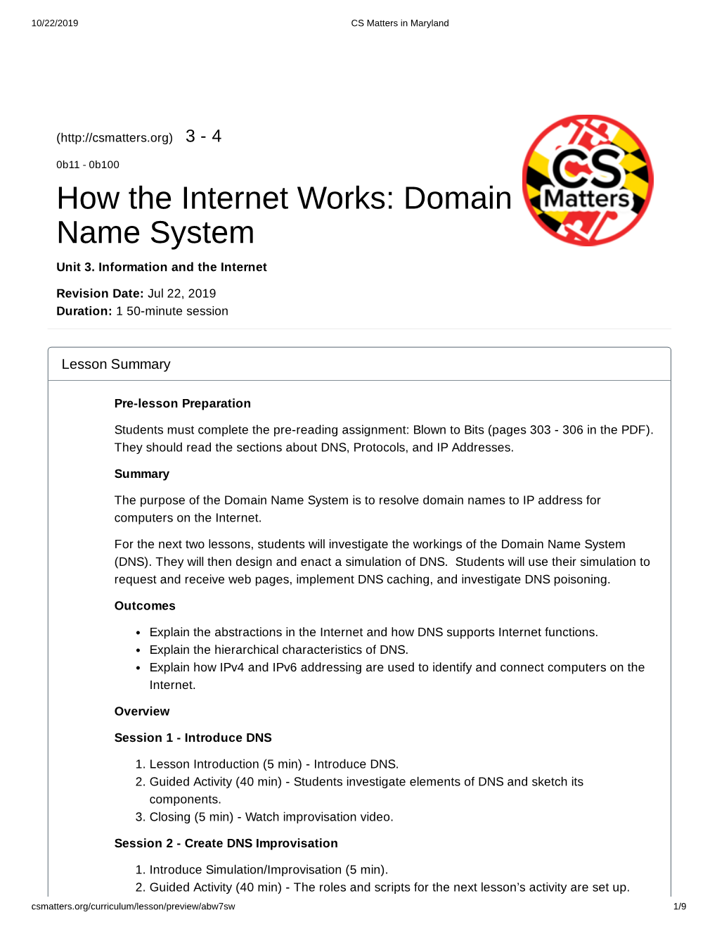 How the Internet Works: Domain Name System Unit 3