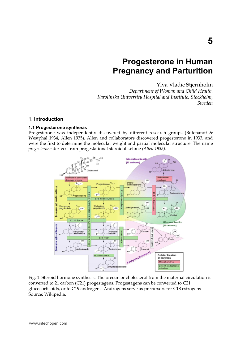Progesterone in Human Pregnancy and Parturition