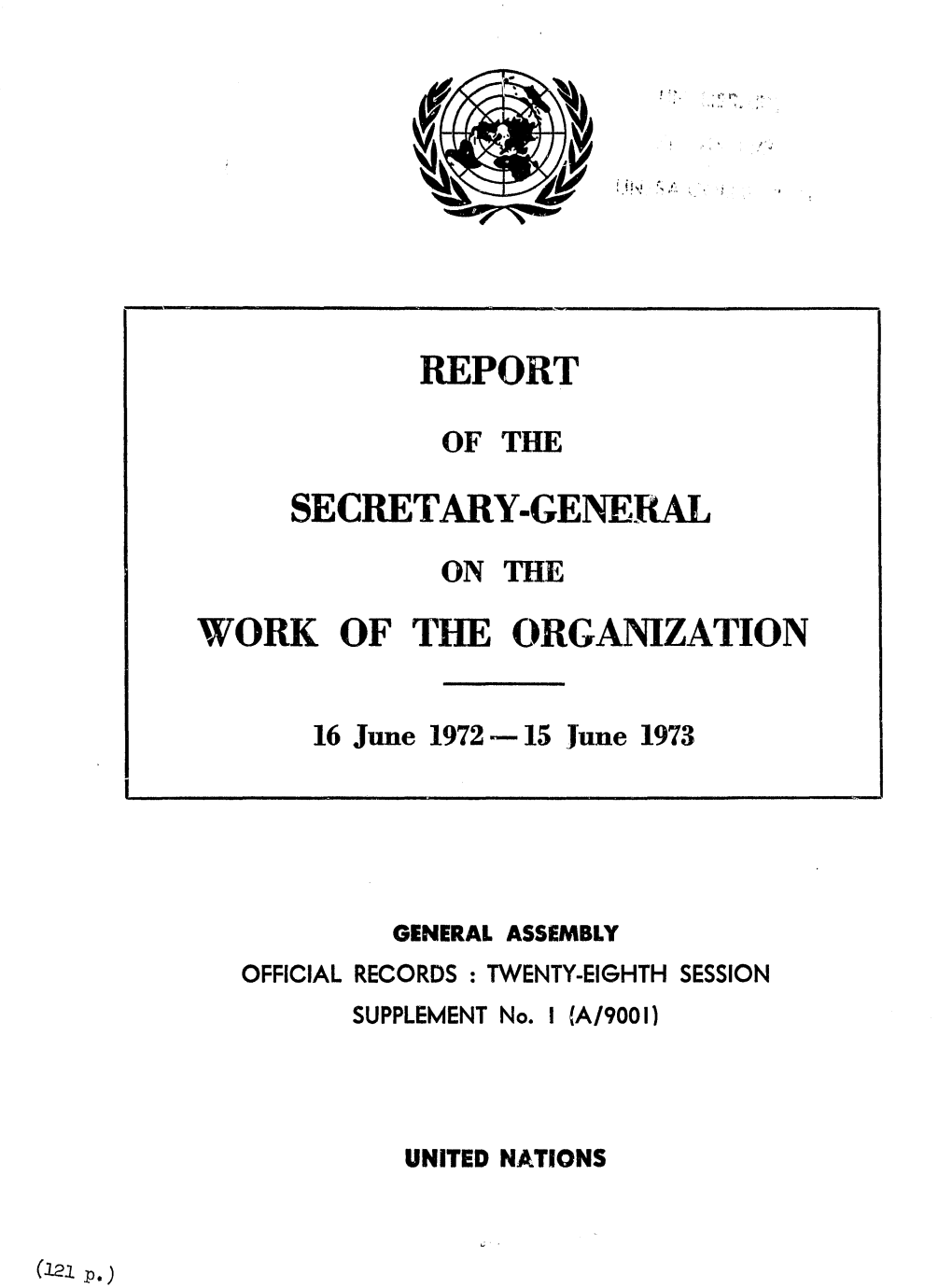 Report Secretary-General Work Of
