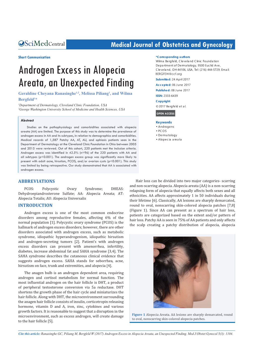 Androgen Excess in Alopecia Areata, an Unexpected Finding