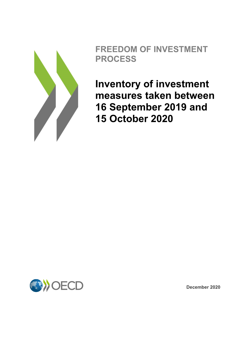 Inventory of Investment Policy Developments