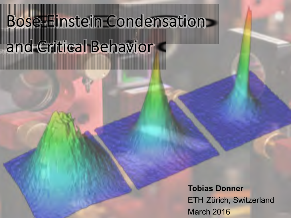 Bose-Einstein Condensation and Critical Behavior