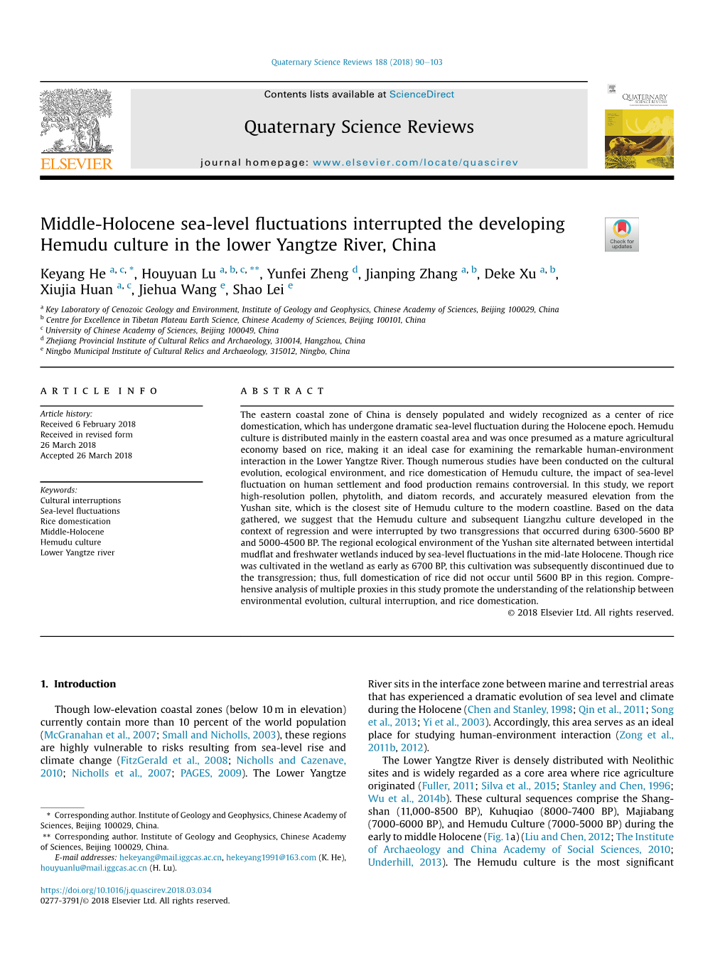 Middle-Holocene Sea-Level Fluctuations Interrupted The