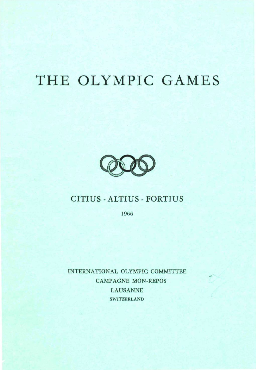 Olympic Charter 1966