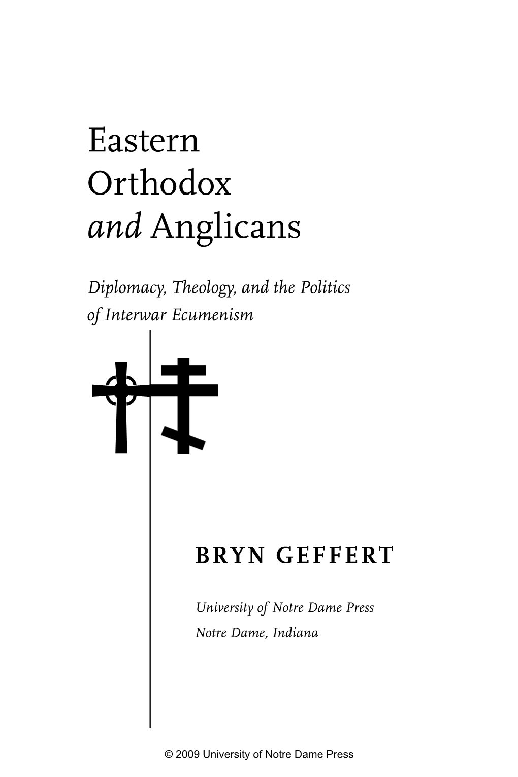 Eastern Orthodox and Anglicans