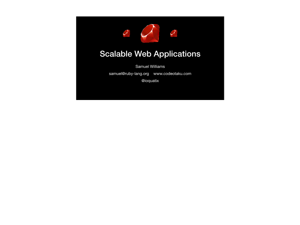 Scalable Web Applications