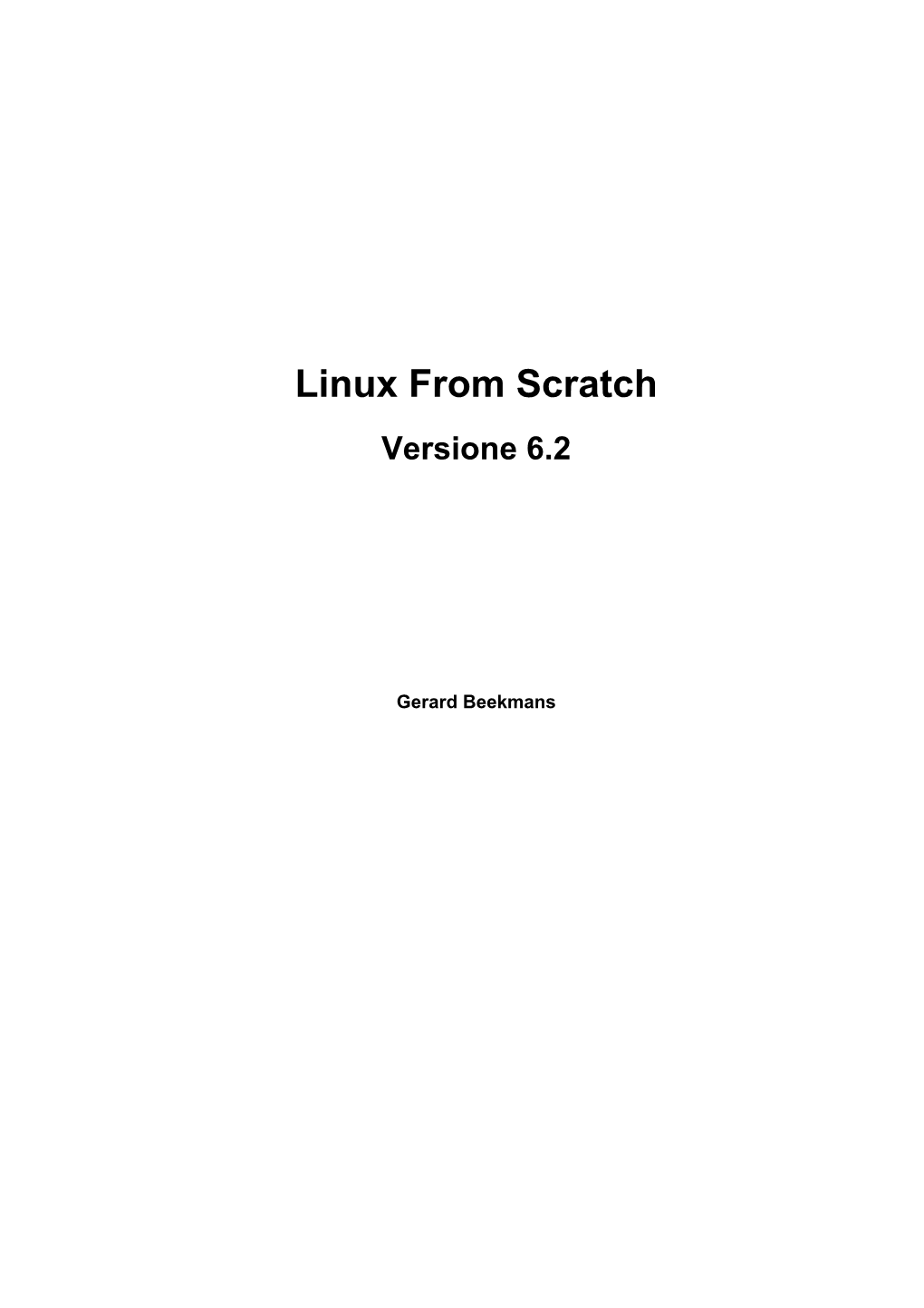 Linux from Scratch Versione 6.2