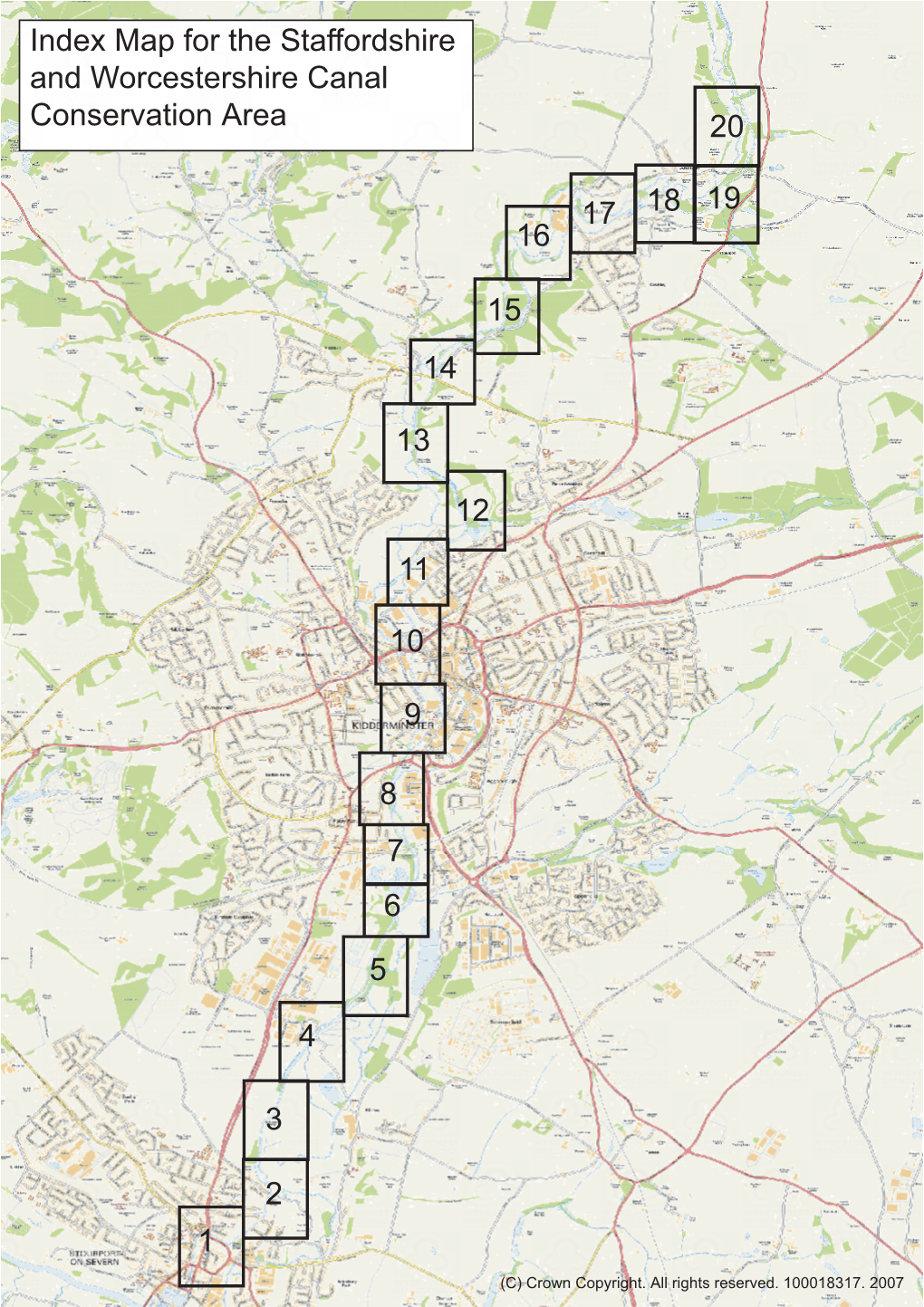 Staffordshire and Worcestershire Canal Conservation Area Maps