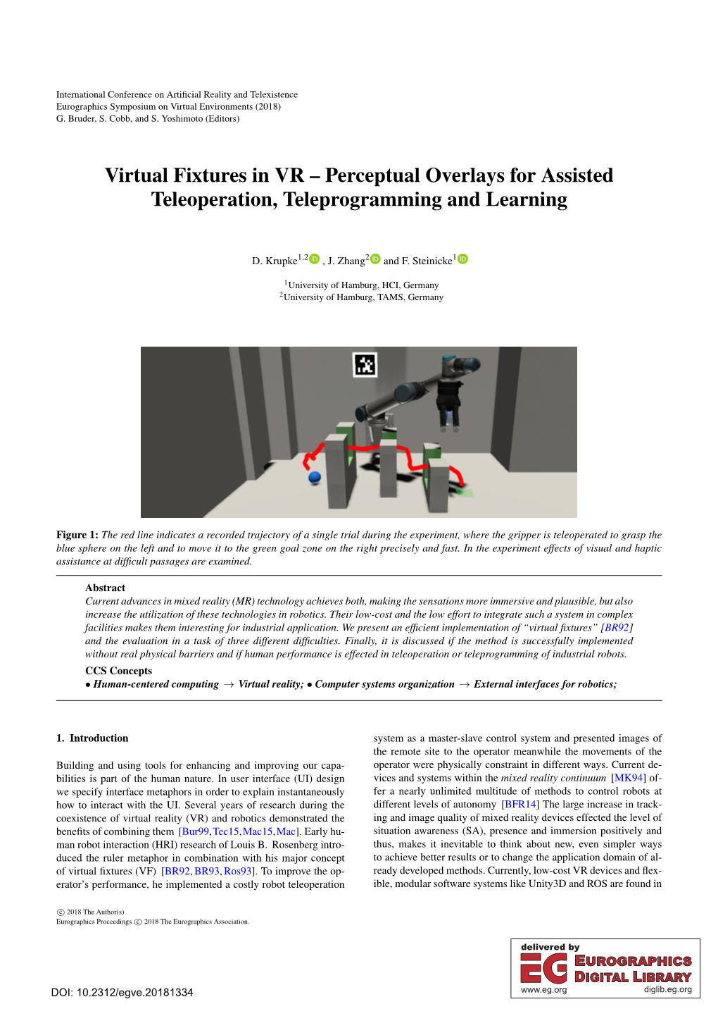 Virtual Fixtures in VR – Perceptual Overlays for Assisted Teleoperation, Teleprogramming and Learning