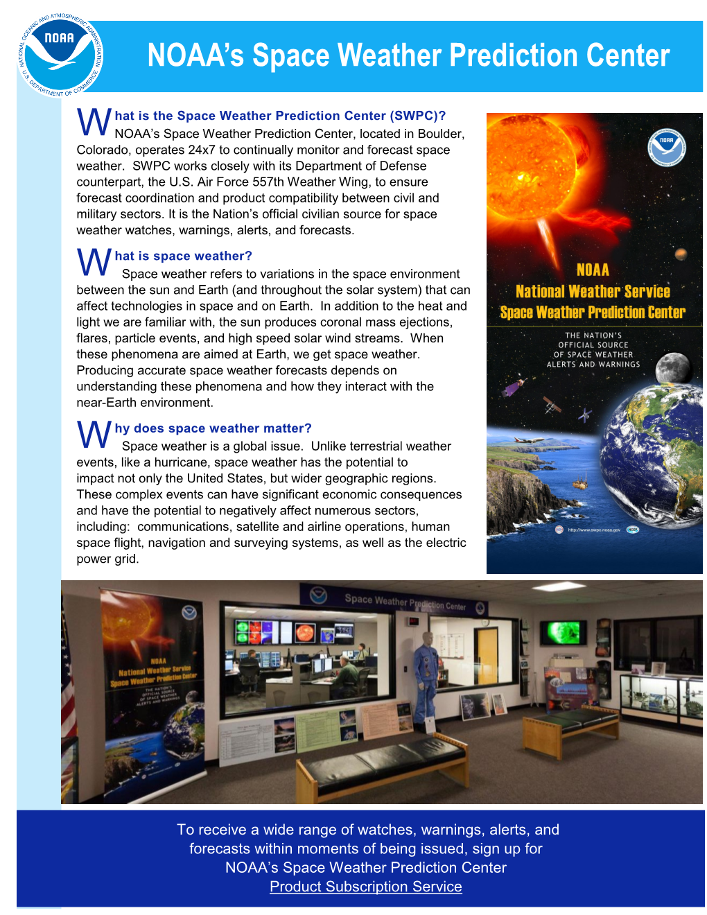 Space Weather Prediction Center