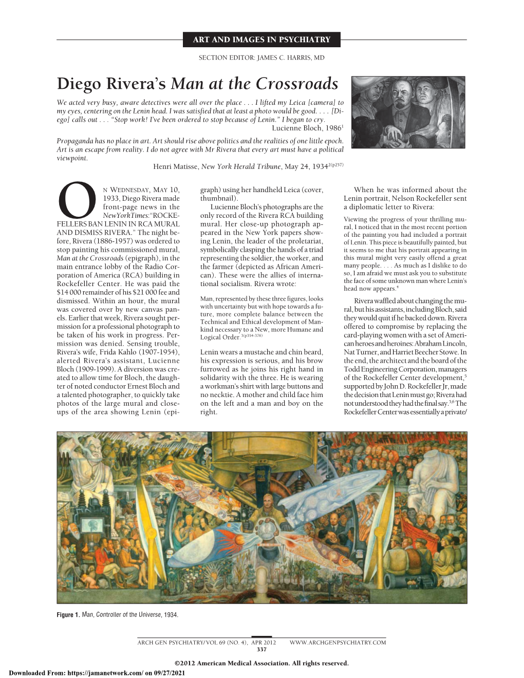 Diego Rivera's Man at the Crossroads