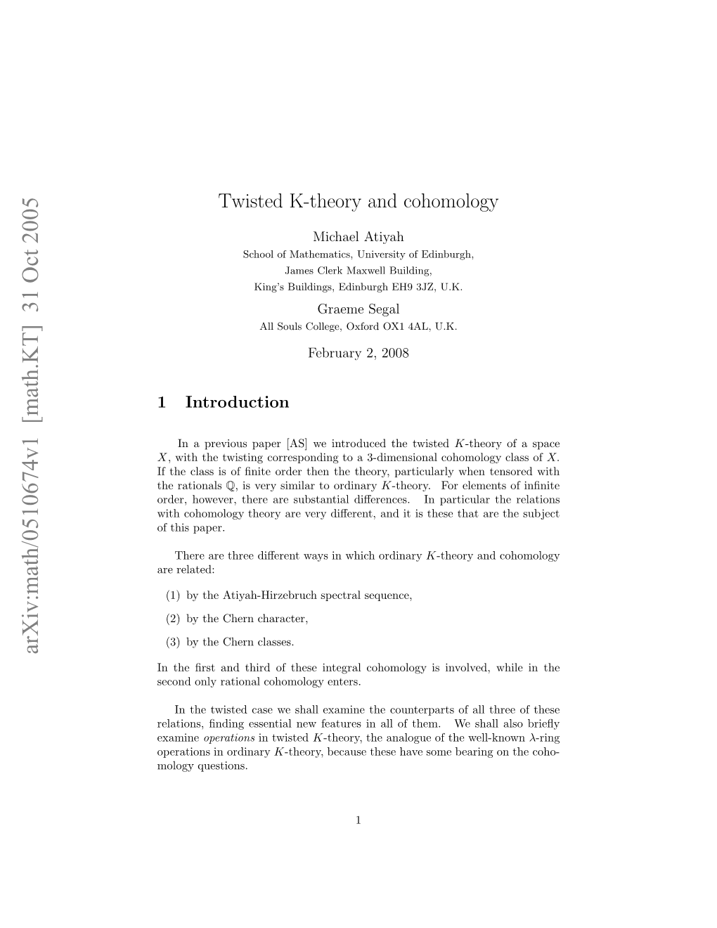 Twisted K-Theory and Cohomology