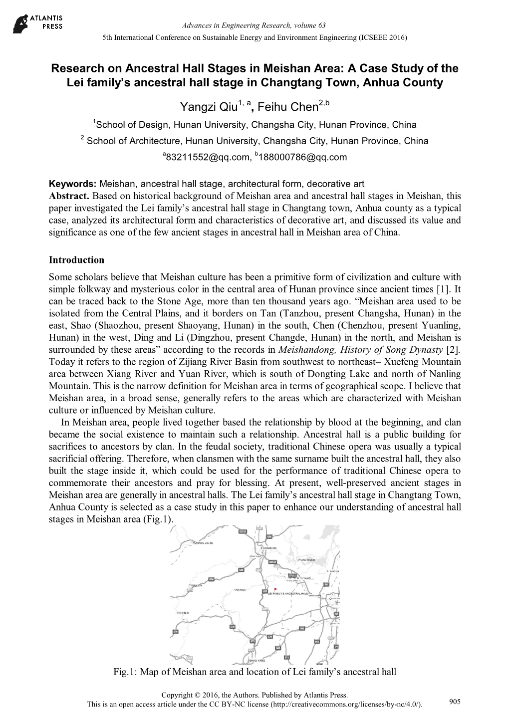 A Case Study of the Lei Family's Ancestral Hall Stage in Changtang