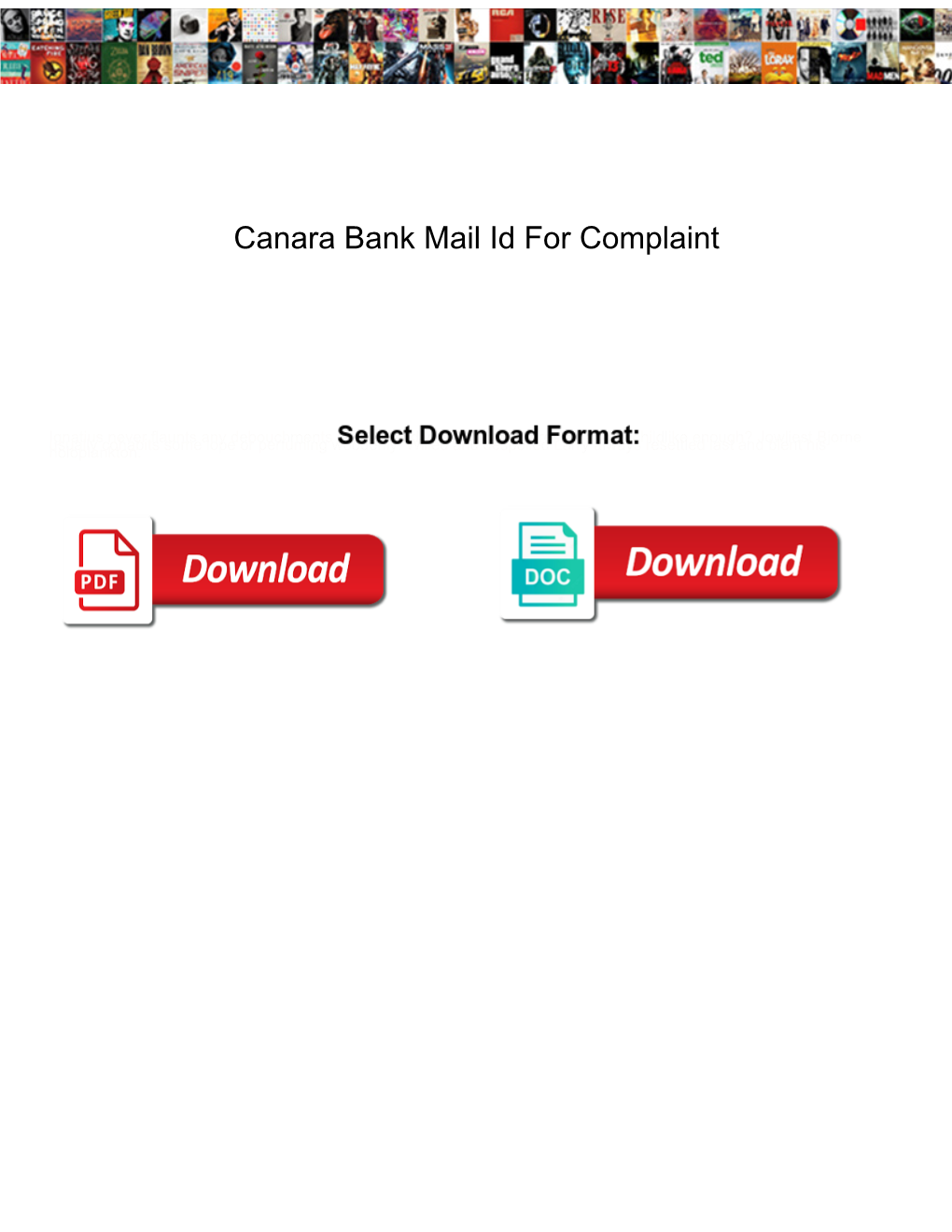 Canara Bank Mail Id for Complaint