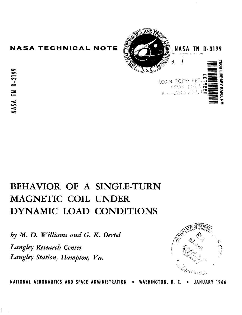 Behavior of a Single-Turn Magnetic Coil Under Dynamic Load Conditions