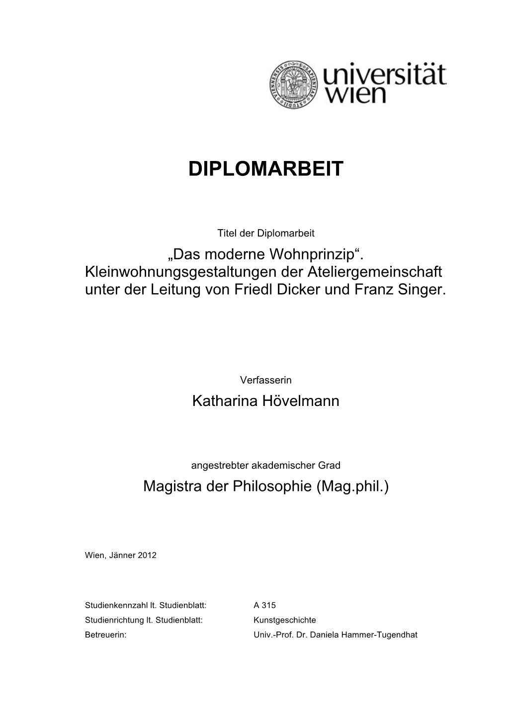 Diplomarbeit