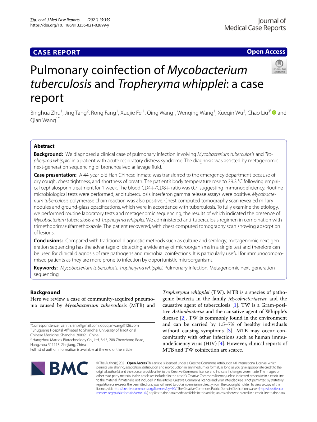 Pulmonary-Coinfection-Of-Mycobacterium-Tuberculosis-And-Tropheryma-Whipplei-A-Case