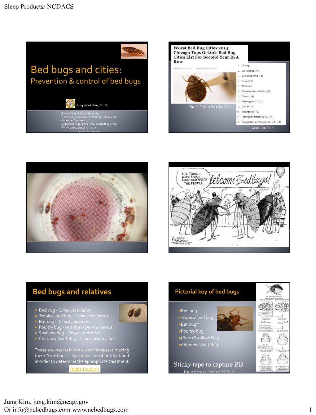 Bed Bugs and Cities: Prevention & Control of Bed Bugs