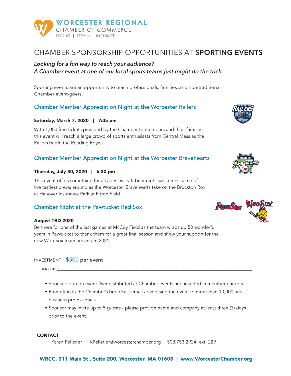 Chamber Sponsorship Opportunities at Sporting