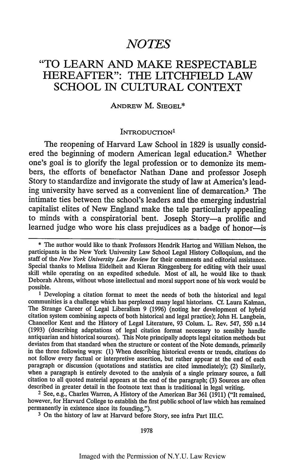 The Litchfield Law School in Cultural Context