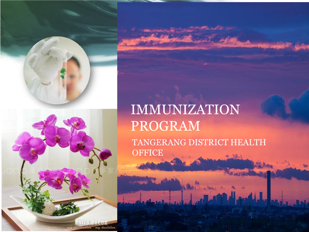 IMMUNIZATION PROGRAM TANGERANG DISTRICT HEALTH OFFICE Tangerang District Health Office