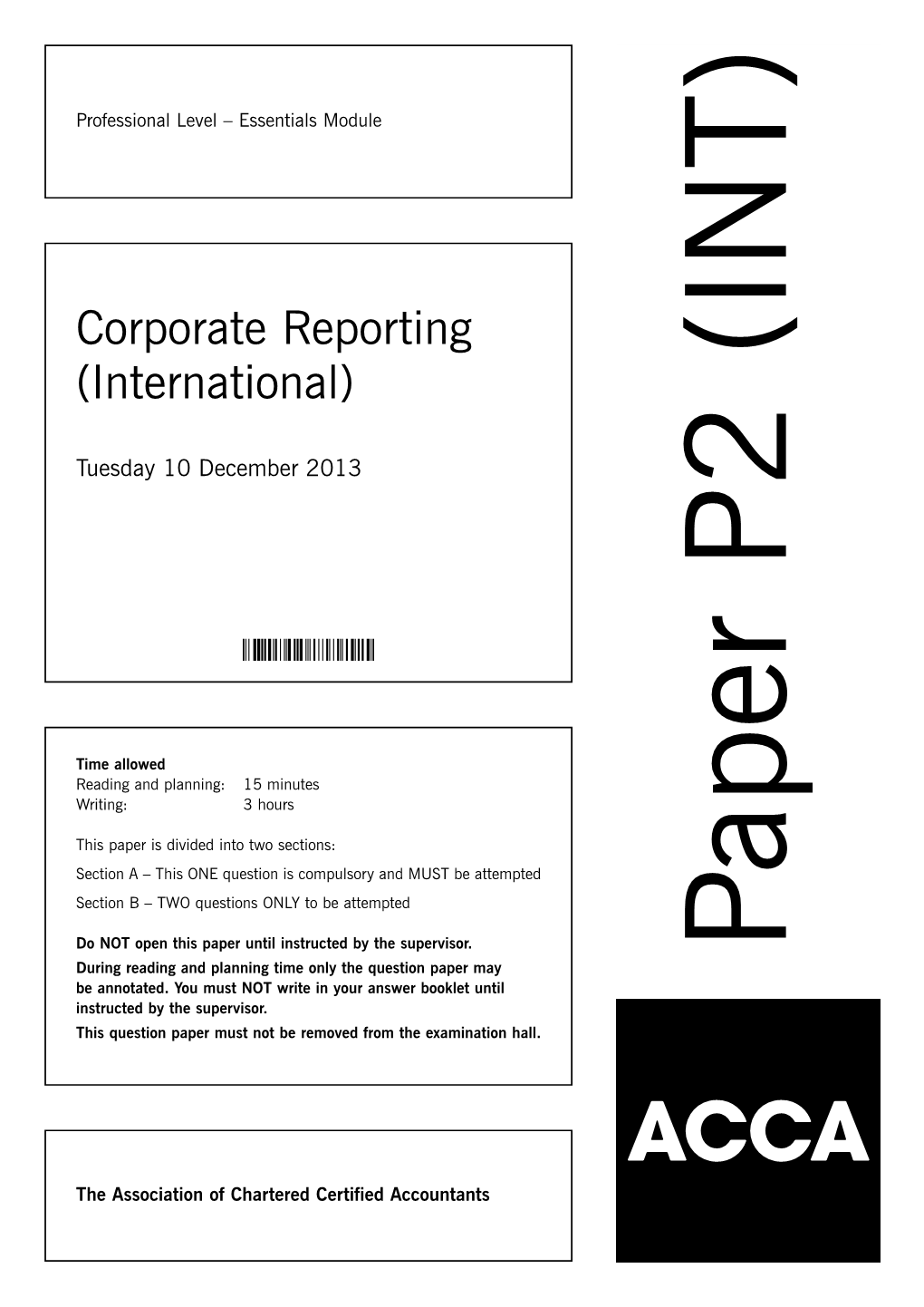 Corporate Reporting (International)