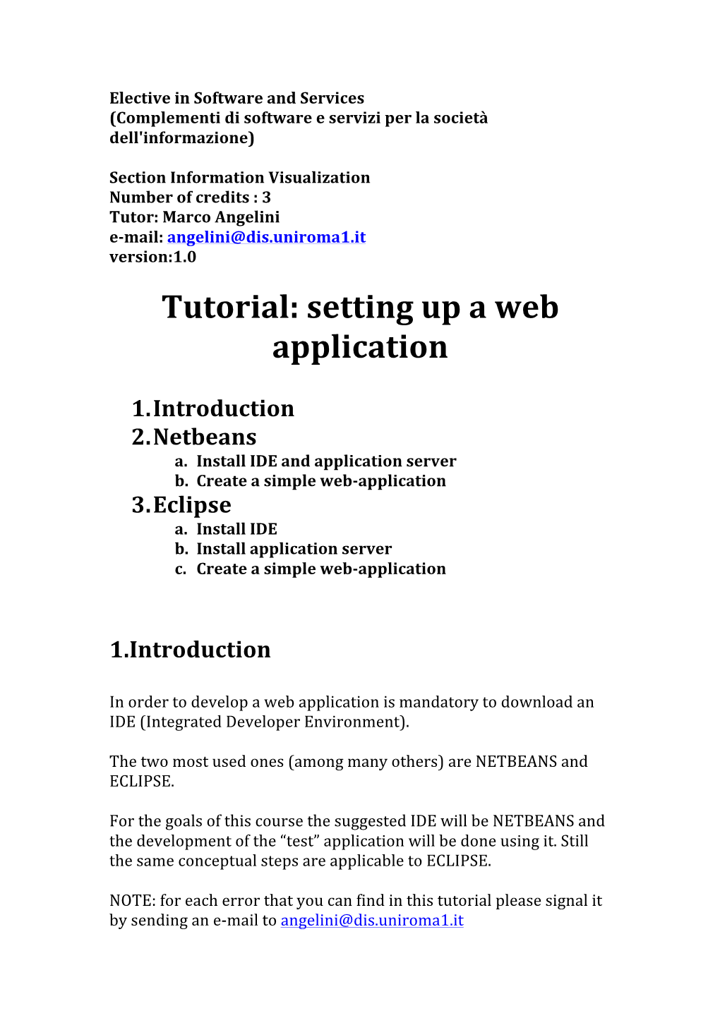 Tutorial: Setting up a Web Application