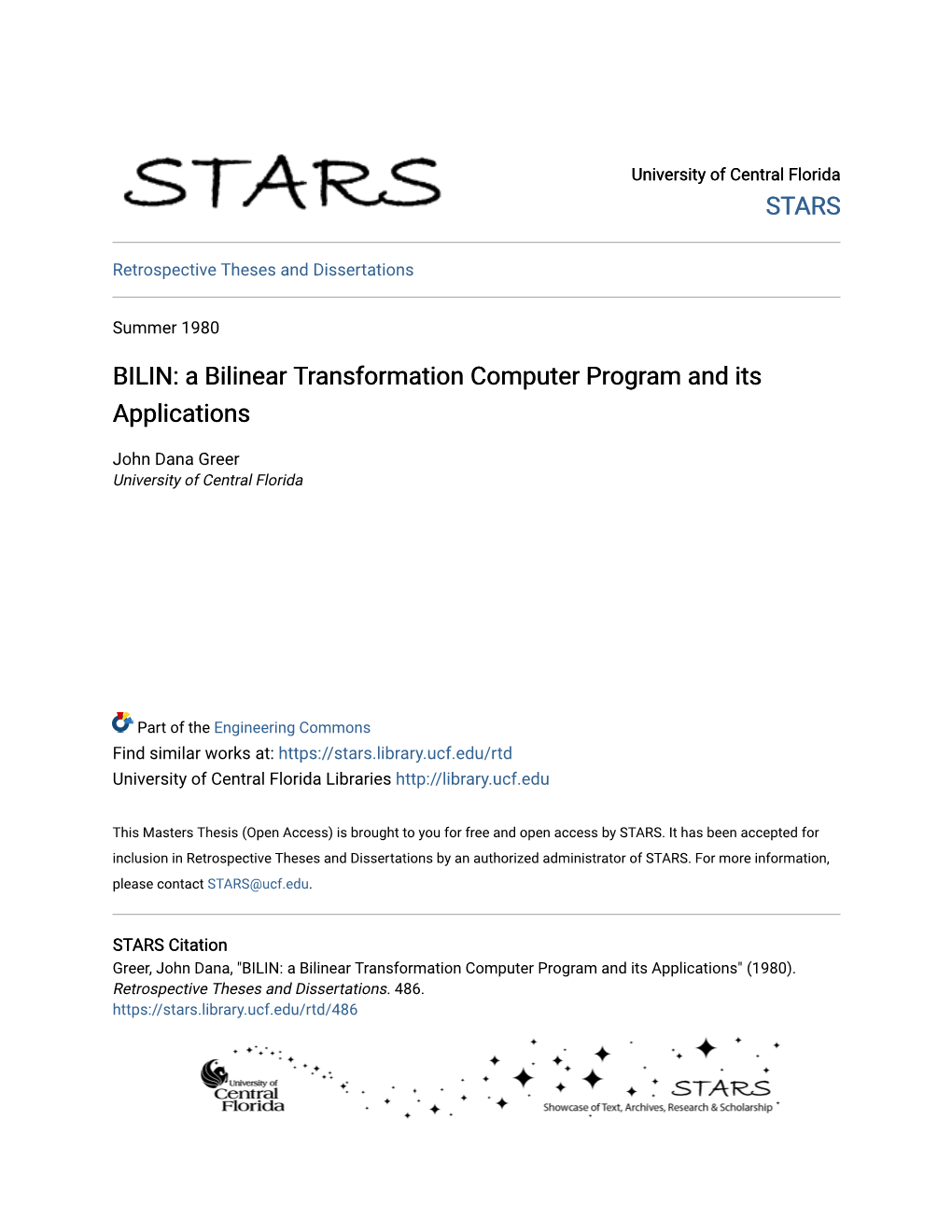 A Bilinear Transformation Computer Program and Its Applications