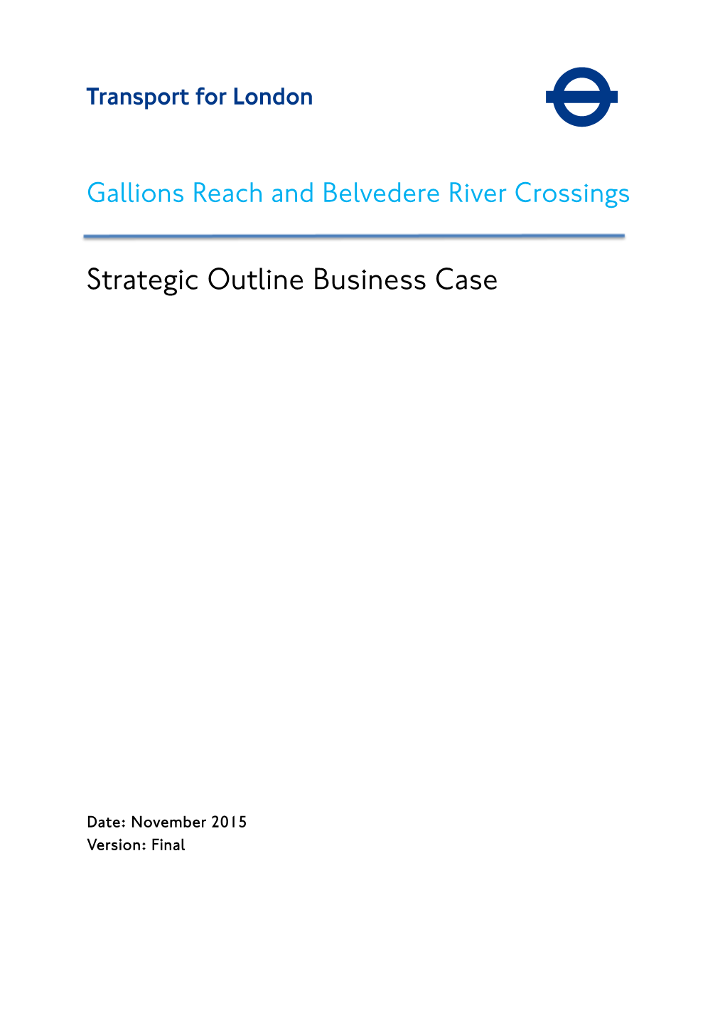 Strategic Outline Business Case