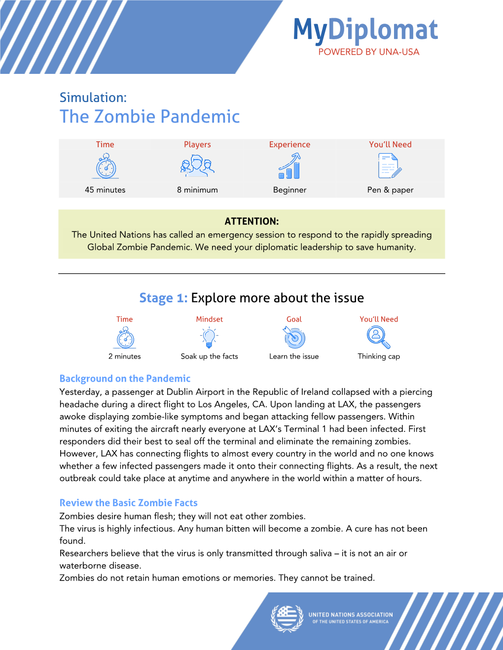 Simulation: the Zombie Pandemic