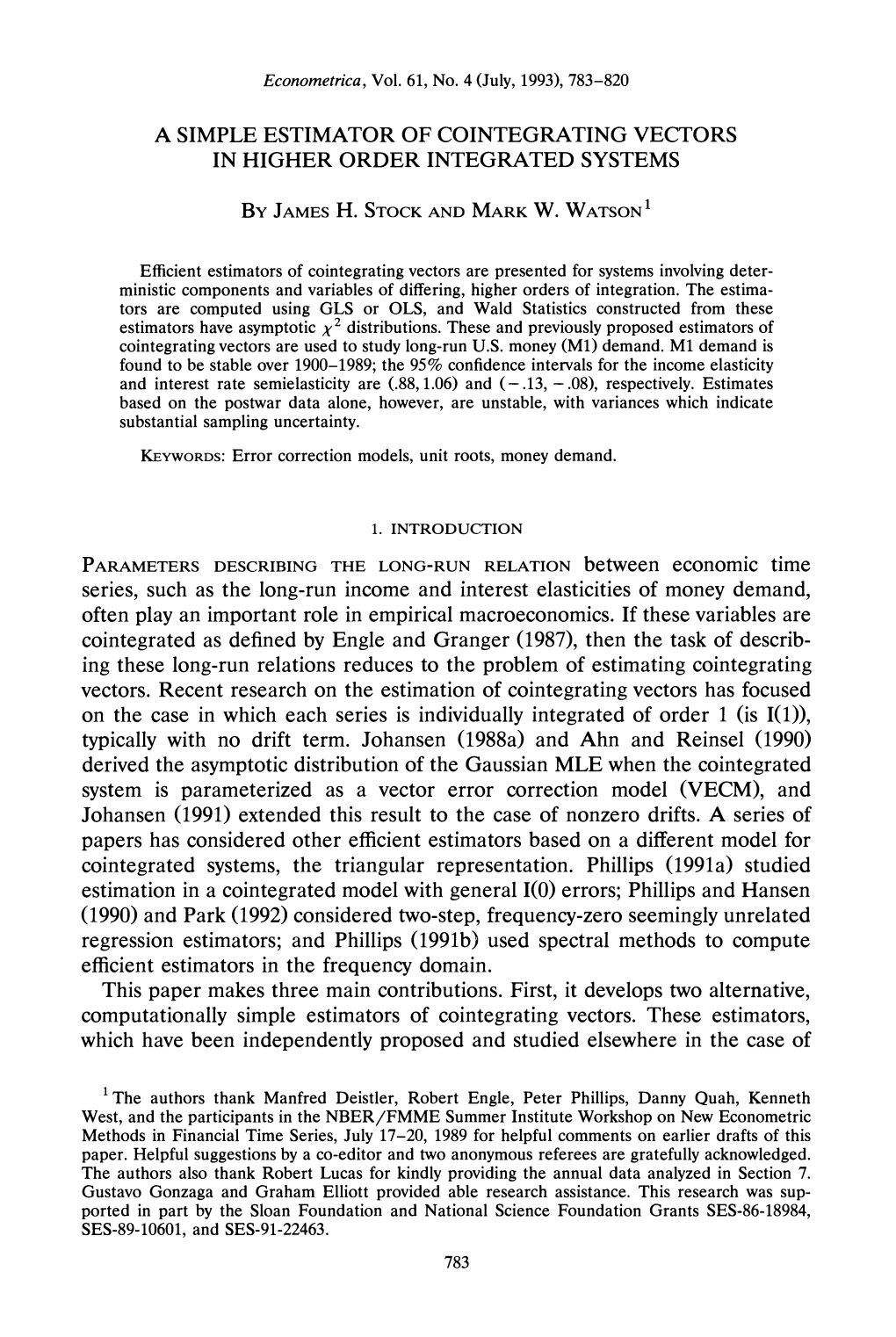 A Simple Estimator of Cointegrating Vectors in Higher Order Integrated Systems