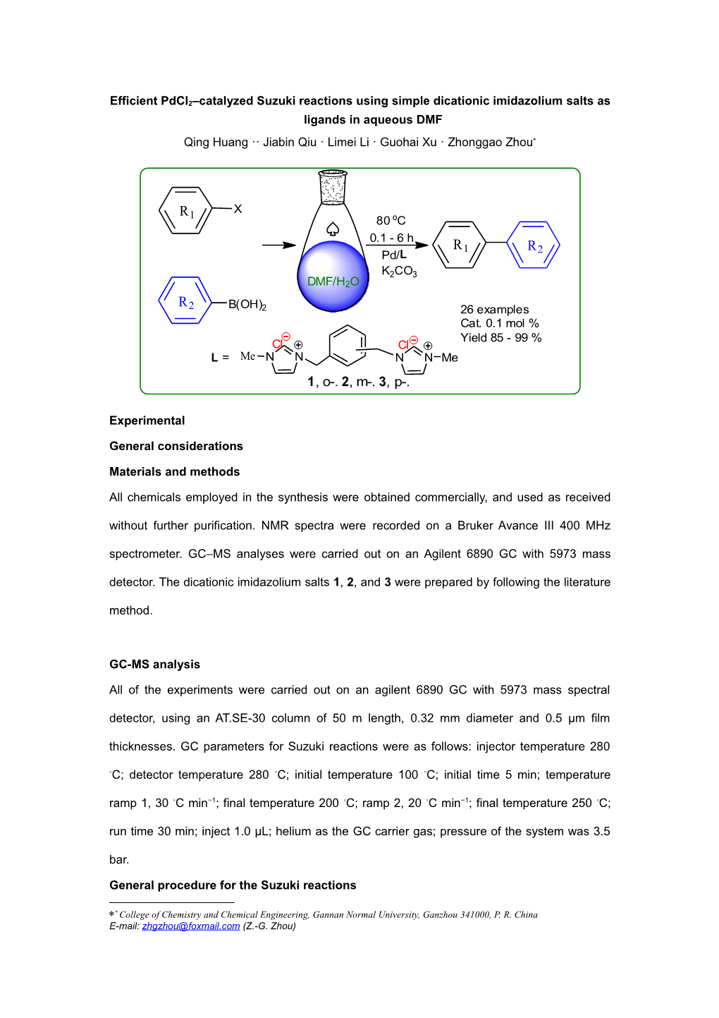 Poly(Ethylene Glycol)-Functionalized N-Heterocyclic Carbene Ligands for Efficient Pd-Catalyzed