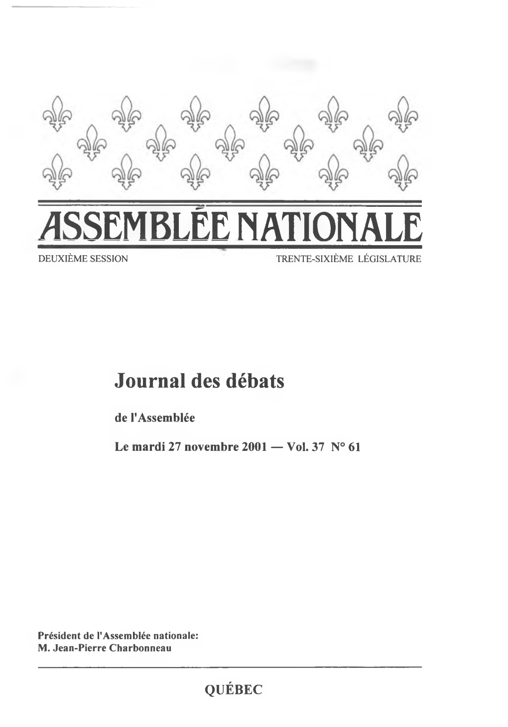 Assemblée Nationale Du Québec