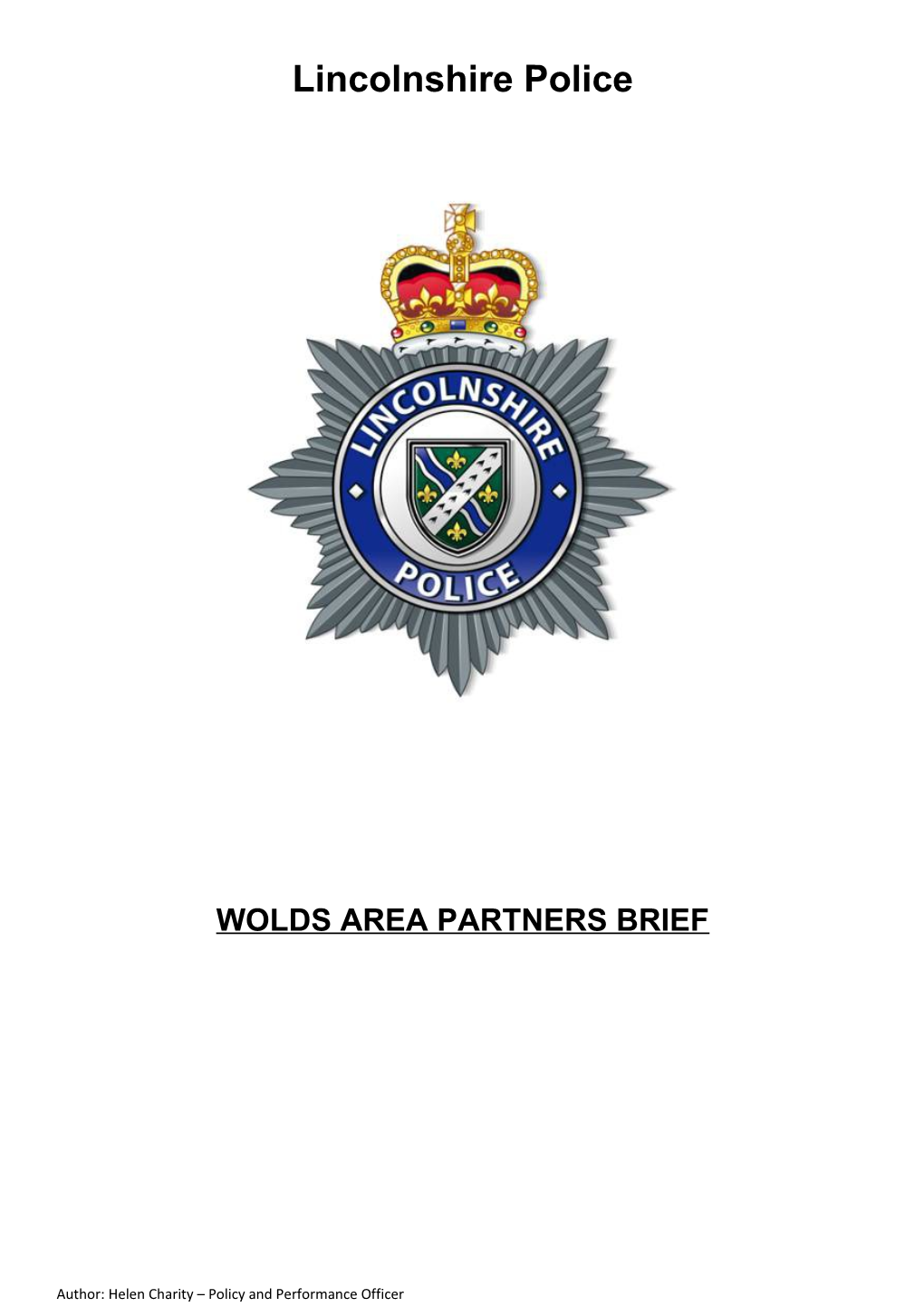 Wolds Area Partners Brief