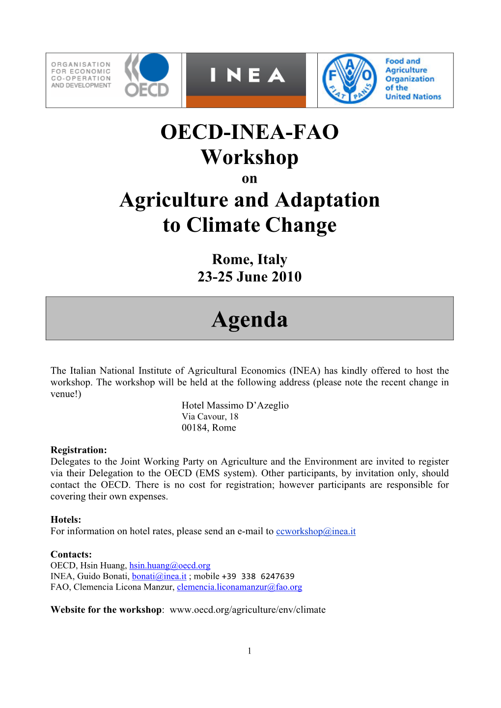 Agriculture and Adaptation to Climate Change