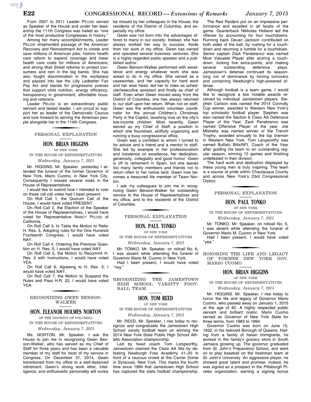 CONGRESSIONAL RECORD— Extensions Of