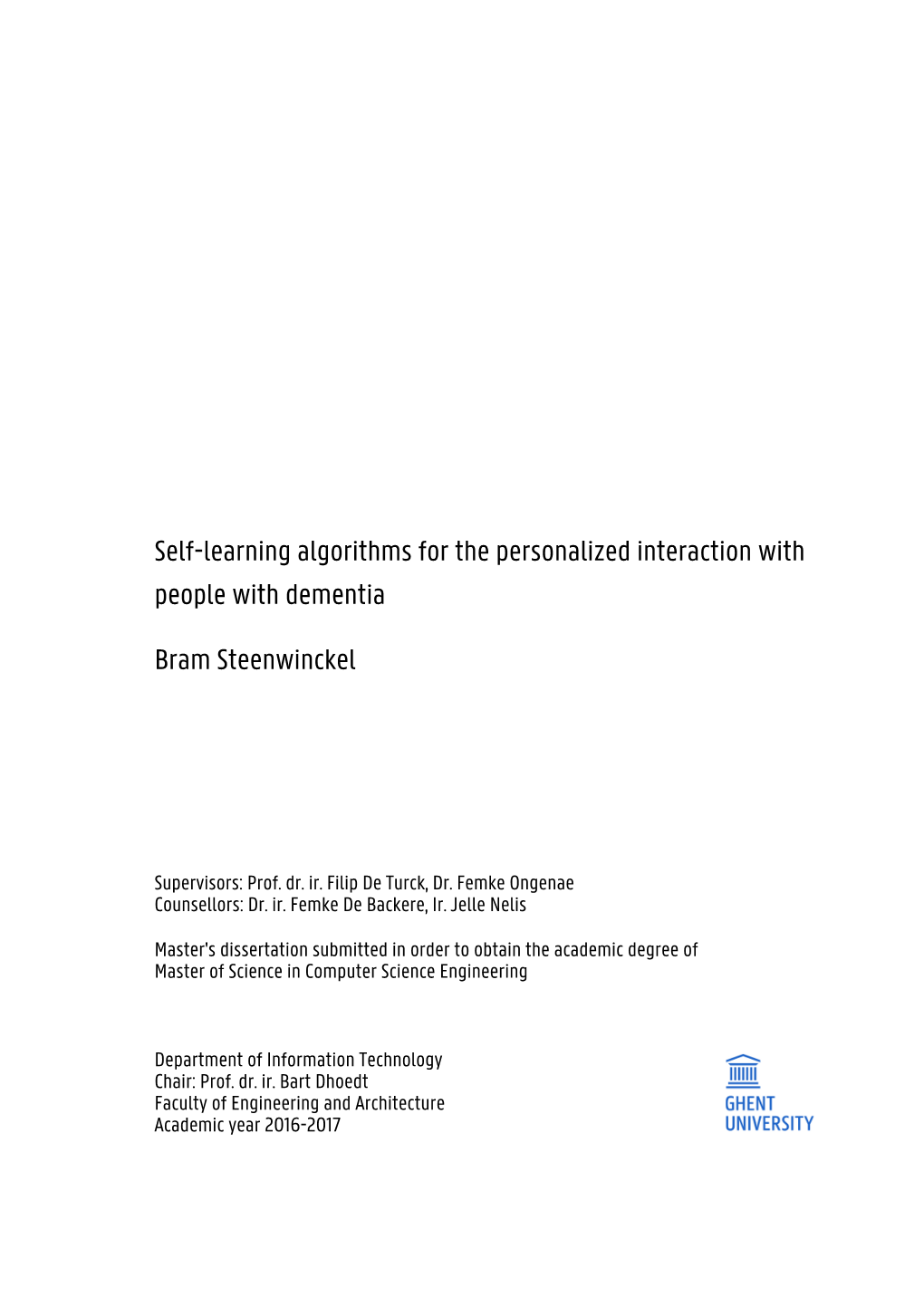 Bram Steenwinckel People with Dementia Self-Learning Algorithms
