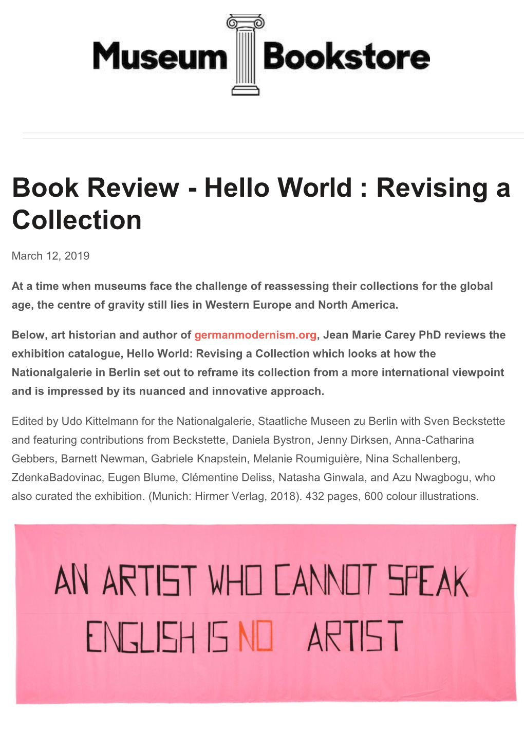 Book Review - Hello World : Revising a Collection