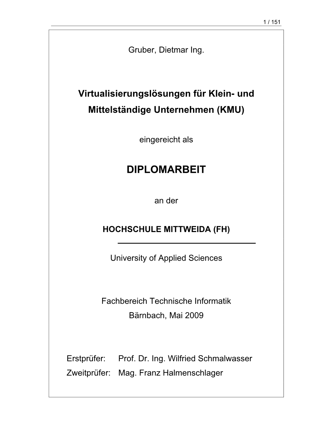 Diplomarbeit