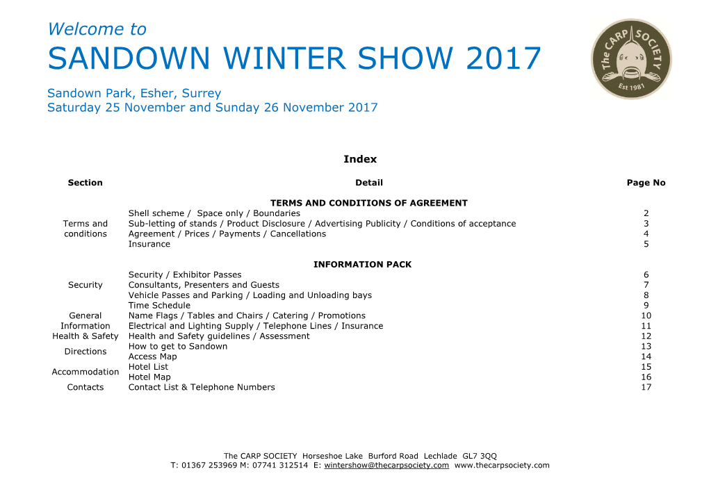 Sandown Winter Show 2017