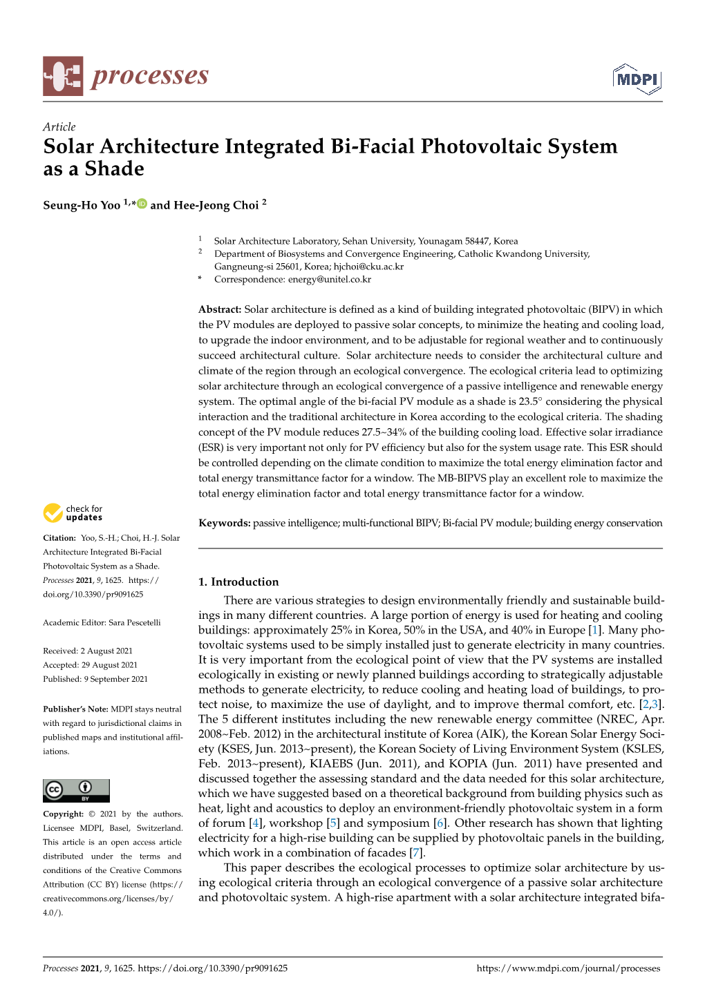 Solar Architecture Integrated Bi-Facial Photovoltaic System As a Shade