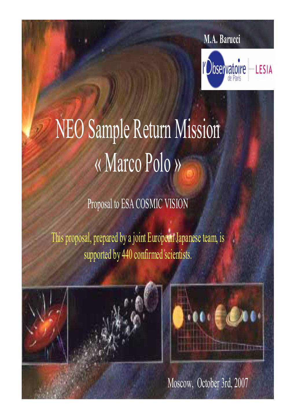 NEO Sample Return Mission « Marco Polo »