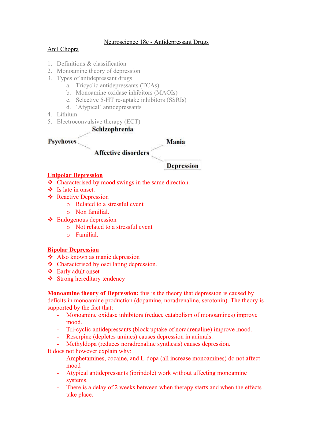 Neuroscience 18C - Antidepressant Drugs