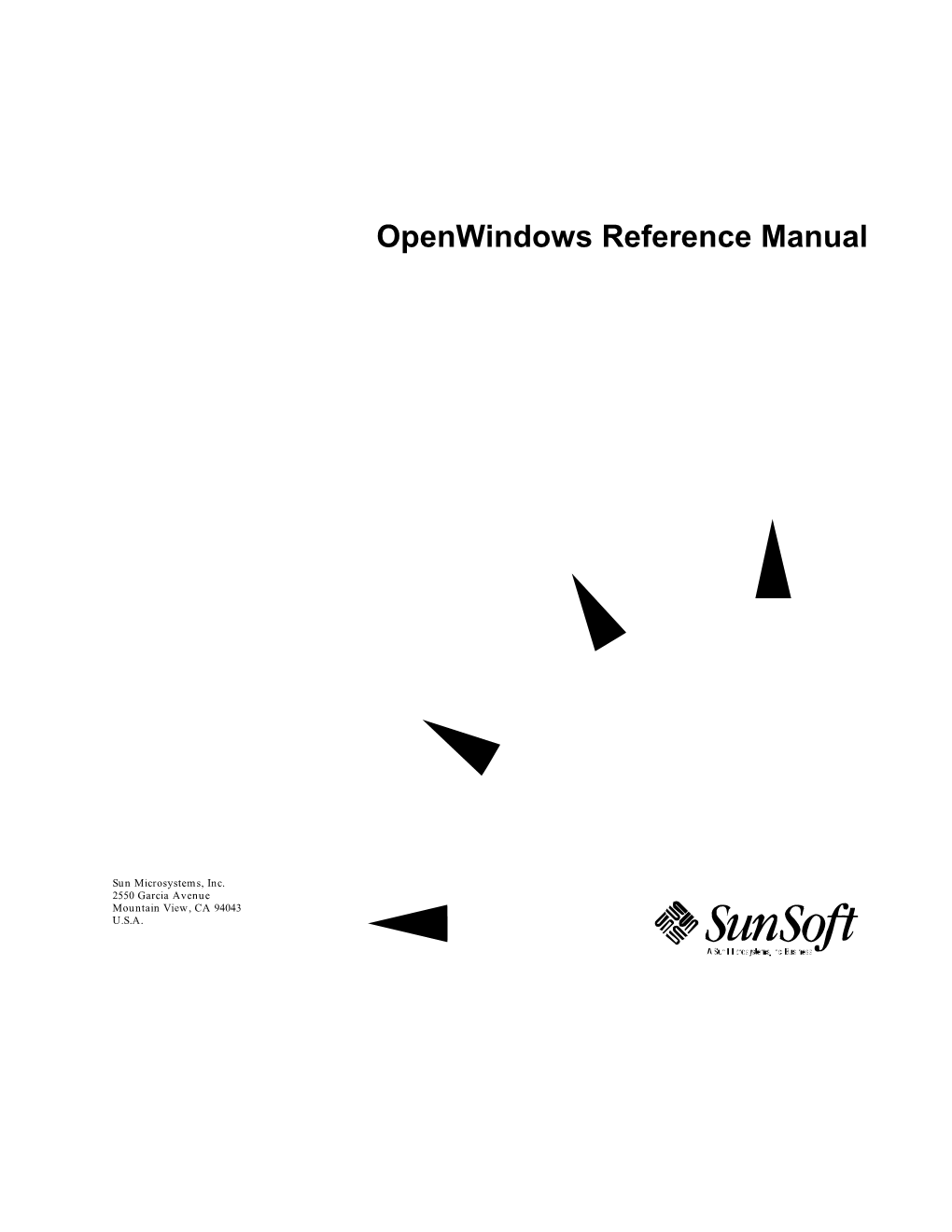 Openwindows Reference Manual