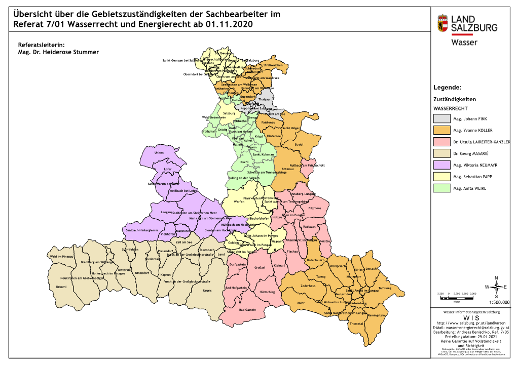 Gebietsaufteilung Wasserrecht