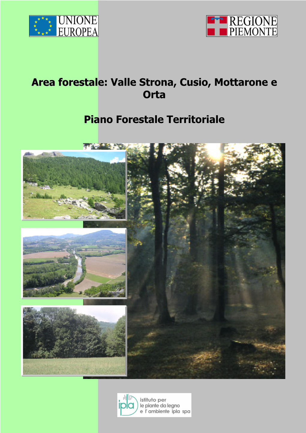 Valle Strona, Cusio, Mottarone E Orta Piano Forestale Territoriale