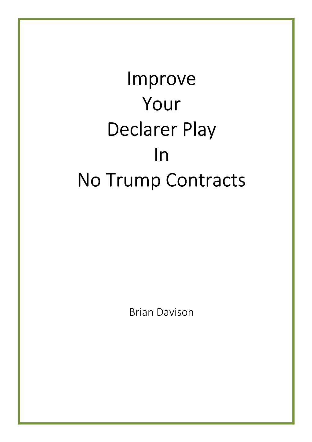 Declarer Play in NT