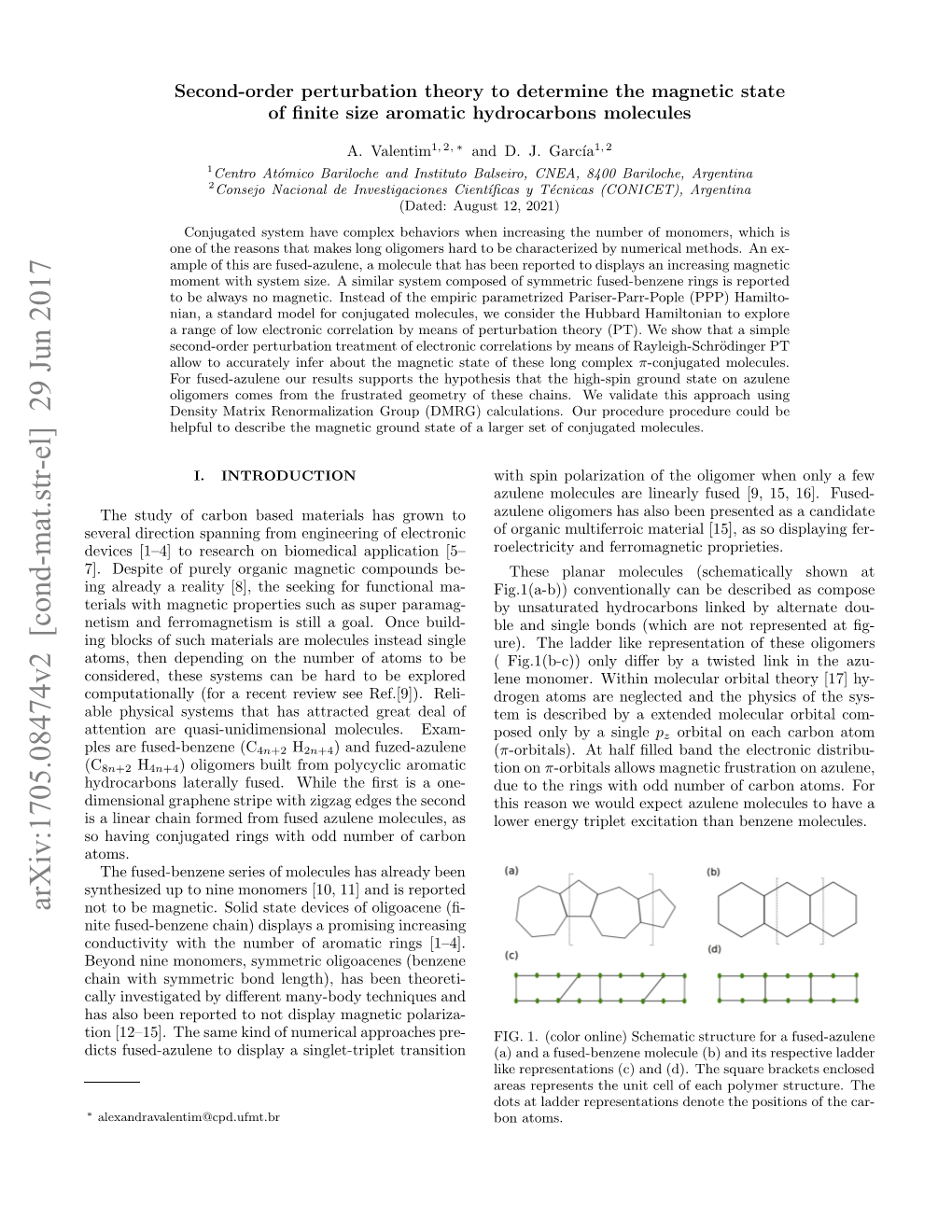 Second Order Perturbation Theory to Determine the Magnetic State Of